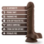 Dr. Skin Plus - 9 Inch Posable Dildo With Balls - Chocolate - Image 4