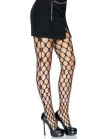 Rhinestone Pothole Net Tights - One Size - Black - Image 4