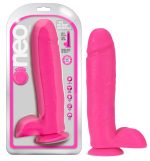 Neo - 11 Inch Dual Density Dildo - Neon Pink - Image 6