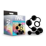 Anal Adventures - Platinum - Silicone Large Anal Beads - Black - Image 3