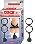 My Cock Ring Scrotum Ring With Weighted Ball Banger - Black - Image 3