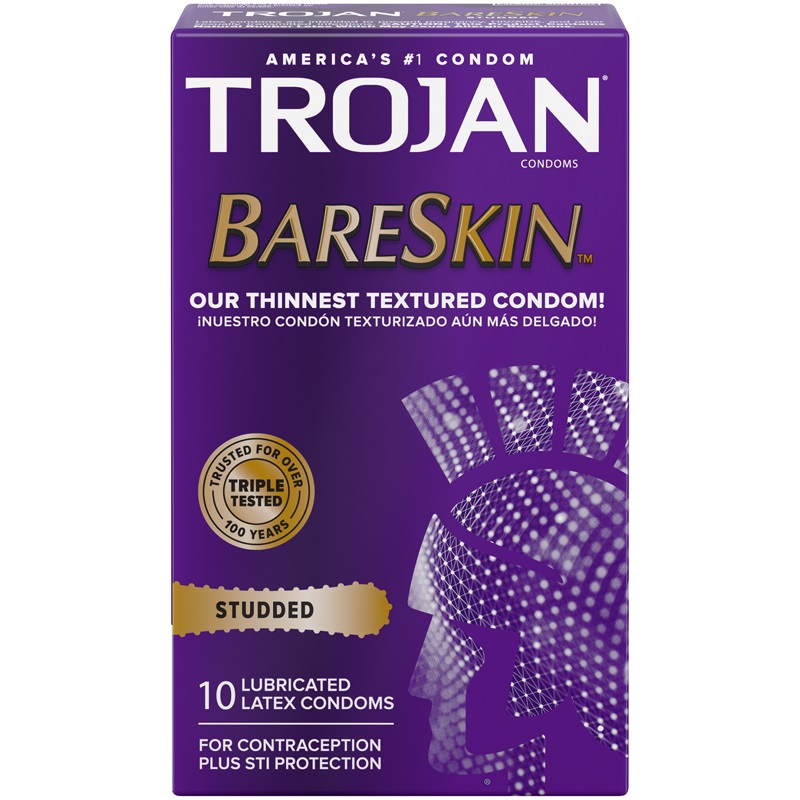 201eMPp9 Trojan Studded Bareskin - 10 Pack - Image 1