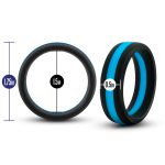 Performance - Silicone Go Pro Cock Ring - Black/blue/black - Image 3