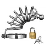 Asylum 6 Ring Locking Chastity Cage - Medium/large
