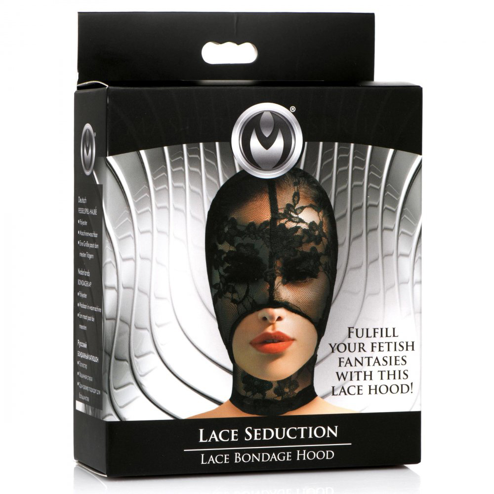 2R6mGpboeQQkMzfdJr8zCa5H8lZC8DF5 Lace Seduction Lace Bondage Hood - Black - Image 1