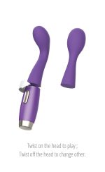 Perks Ex-1 Clitoral Stimulating Wand and G-Spot Vibrator - Purple - Image 4