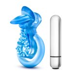 Stay Hard 10 Function Vibrating Tongue Ring - Blue - Image 2
