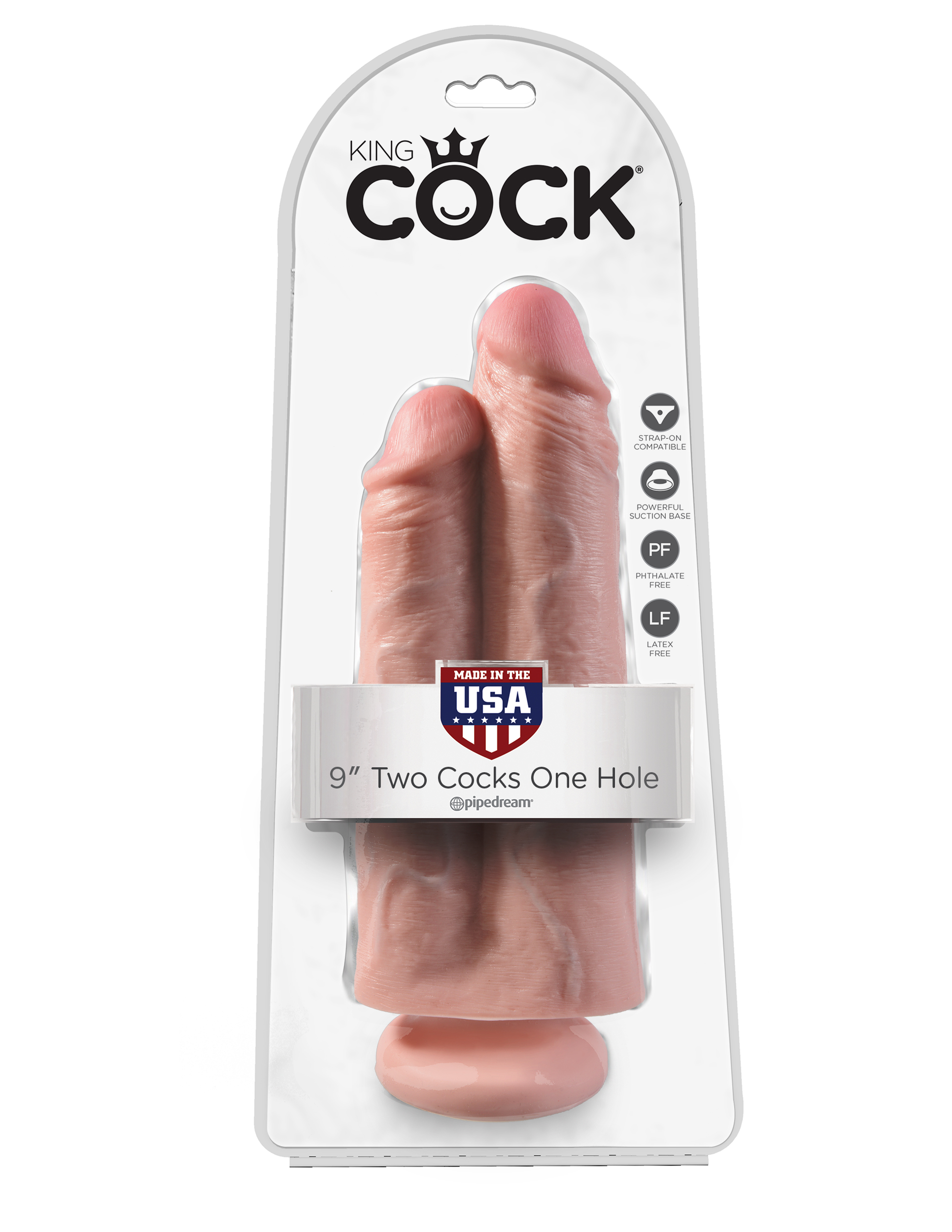 2oLRVg7HUdPGSFDlZieh6gqBF3HQbCdx King Cock 9 Inch Two Cocks One Hole - Flesh - Image 1