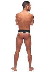 Retro Sport Panel Thong - S/ M - Black/ Blue - Image 8