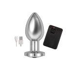 Ass-Sation Remote Vibrating Metal Plug - Silver - Image 3