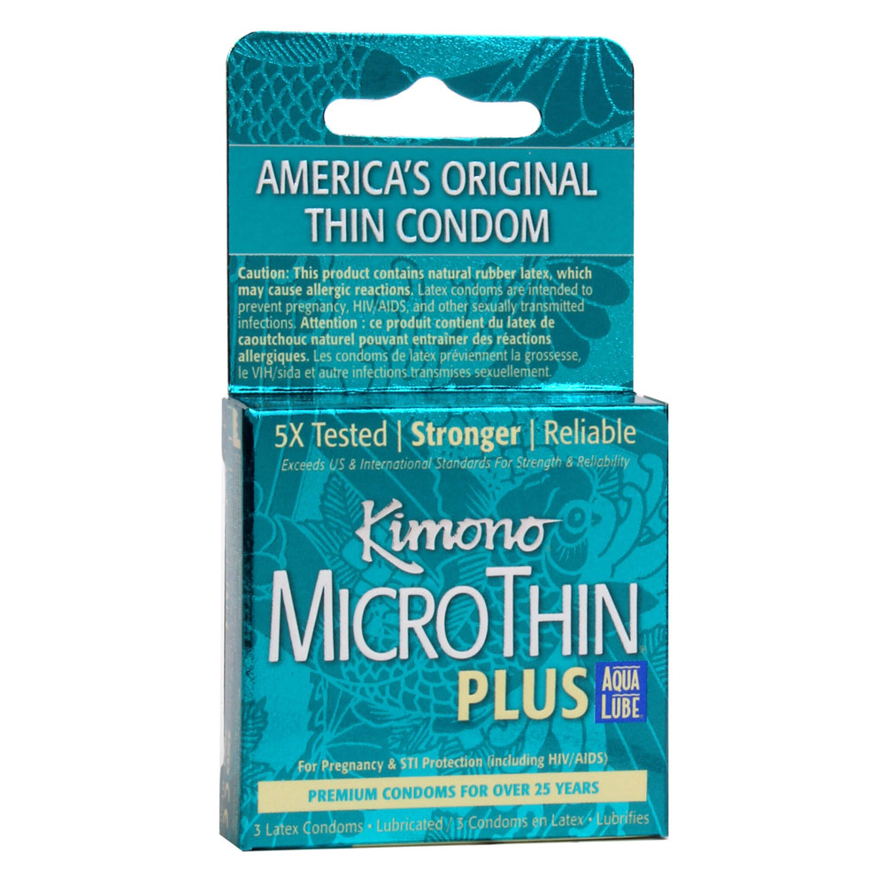 2uLM4c33 Kimono Microthin Plus Aqua Lube - 3 Pack - Image 1