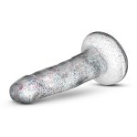 Naturally Yours - 5.5 Inch Glitter Dong - Sparkling Clear - Image 4