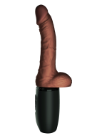 7.5 Inch Thrusting Cock With Balls - Brown - Image 4