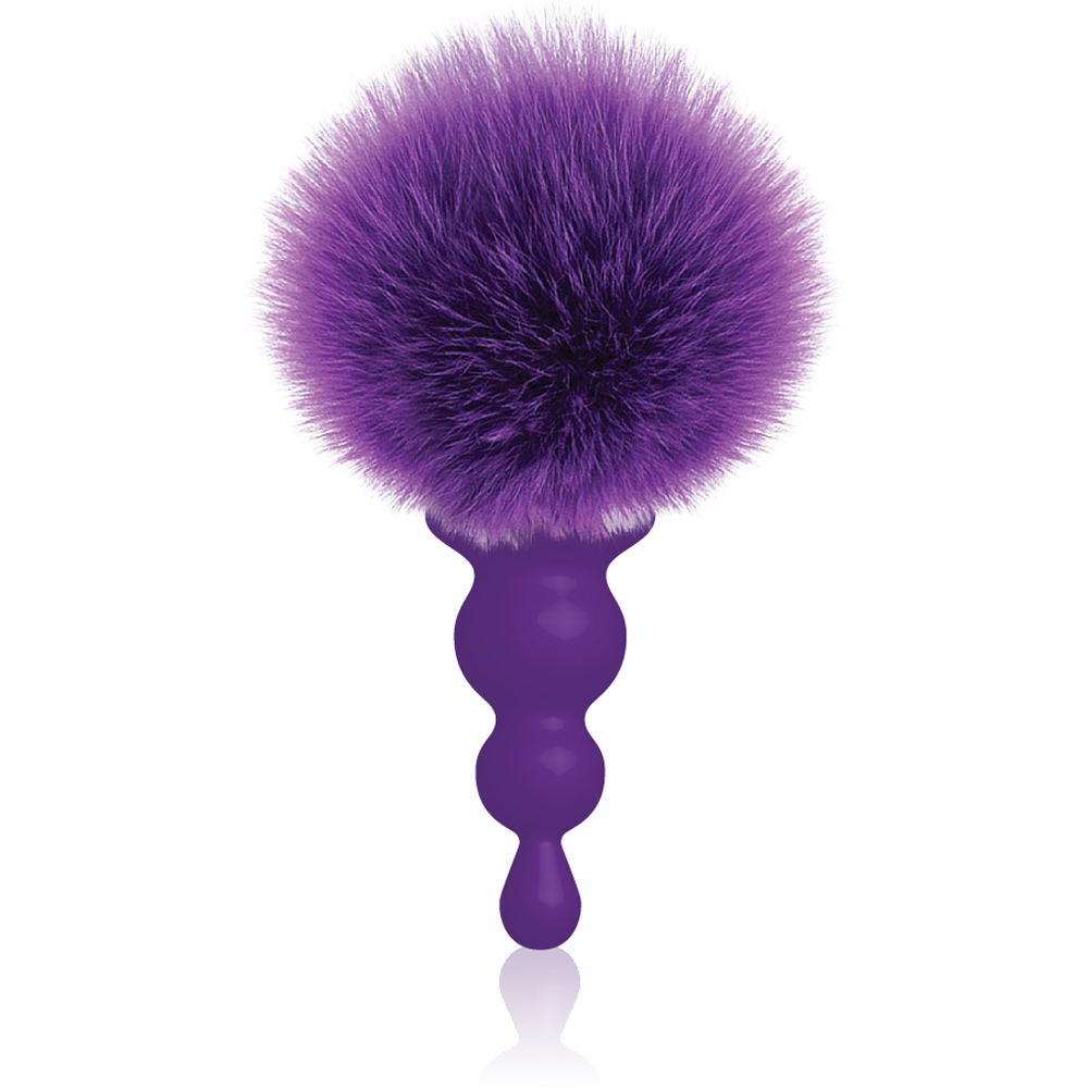 3HSVbiR3WLy73YjWACOPM7hzNcxUAd3z The 9's Cottontails Silicone Bunny Tail Butt Plug - Beaded Purple - Image 1