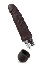 Dr. Skin Silicone - Dr. Robert - 7 Inch Vibrating Dildo - Brown - Image 7