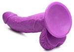 Pop Pecker 7.5 Inch Dildo With Balls - Purple - Image 4