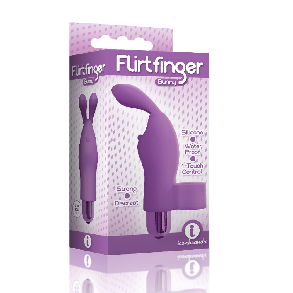 3UTkPmp3Y86tgLHghkBoQHVlaljlIURU The 9's Flirt Finger Bunny Finger Vibrator - Purple - Image 1