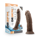 Dr. Skin Glide 8 Inch Self Lubricating Dildo - - Chocolate - Image 7