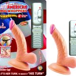 All American Mini Whoppers Vbrating 4-Inch Curved Dong W/balls-Flesh