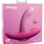 Threesome Rock n' Grind Silicone Vibrator - Pink