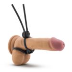 Stay Hard - Silicone Double Loop Cock Ring - Black - Image 4