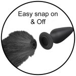 Interchangeable Black and White Fox Tail - Image 4