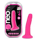 Neo Elite - 6 Inch Silicone Dual Density Cock - Neon Pink - Image 7