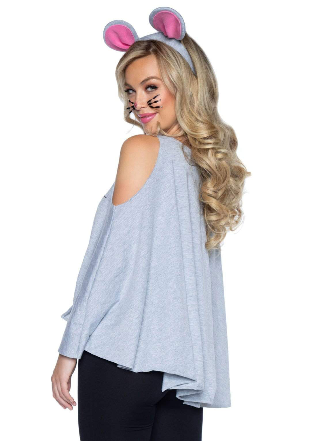41PRXTut2x19QqWAa2pdKy5YuWI4IRYy 2 Pc Mouse Costume Poncho Set - One Size - Image 1
