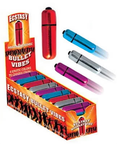 43299c68af2c1070e27cde387da23523 Ecstasy Bullet Vibes Assorted Colors 36 Pcs Per Display - Image 1