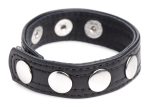 Cock Gear Leather Speed Snap Cock Ring - Black - Image 3