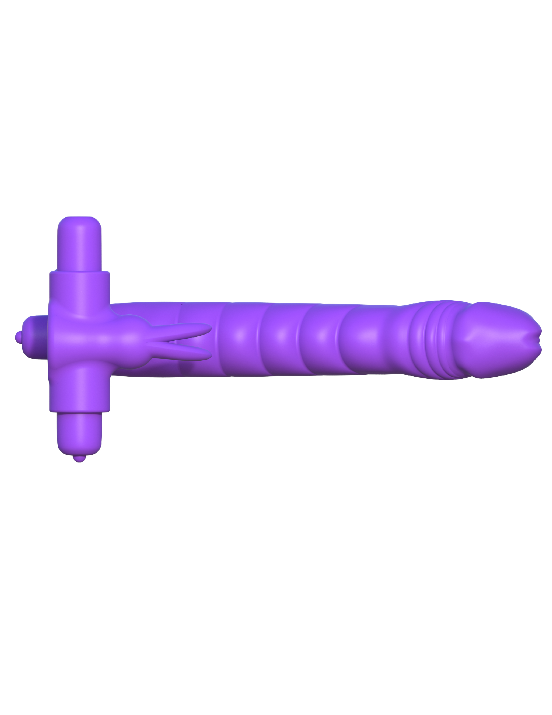 4RV3gJzoYqZ2uuLzQQODFg3JpzzCpj3k Fantasy C-Ringz Silicone Double Penetrator Rabbit - Purple - Image 1