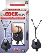 My Cock Ring Vibrating Scrotum Pouch & Cinch - Black - Image 3