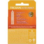 Trojan Stimulations Ultra Ribbed Lubricated Condoms - 3 Pack - Image 3