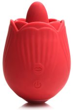 Bloomgasm - French Rose Licking and Vibrating Stimulator - Red - Image 2