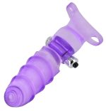 Double Finger Banger Vibrating G-Spot Glove - Purple - Image 2