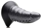 Beastly Tapered Bumpy Silicone Dildo - Silver - Image 4