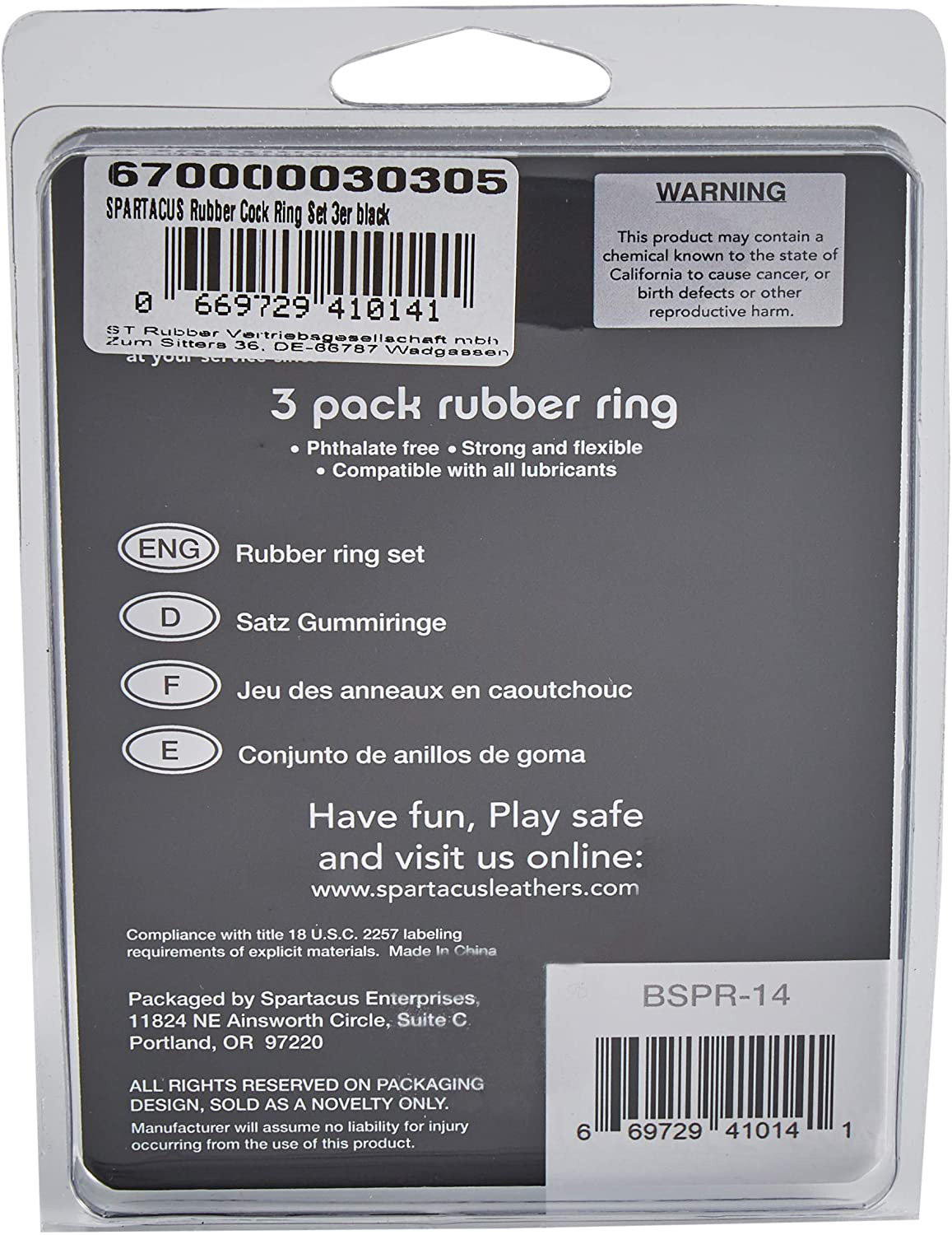 53fmP8R0XojUCACZDpPnev10OUU1n3CC Rubber Cock Ring Set - Black - Image 1