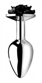 Black Rose Anal Plug - Large - Image 4