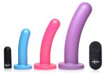 Triple Peg 28x Vibrating Silicone Dildo Set With Remote - Image 3