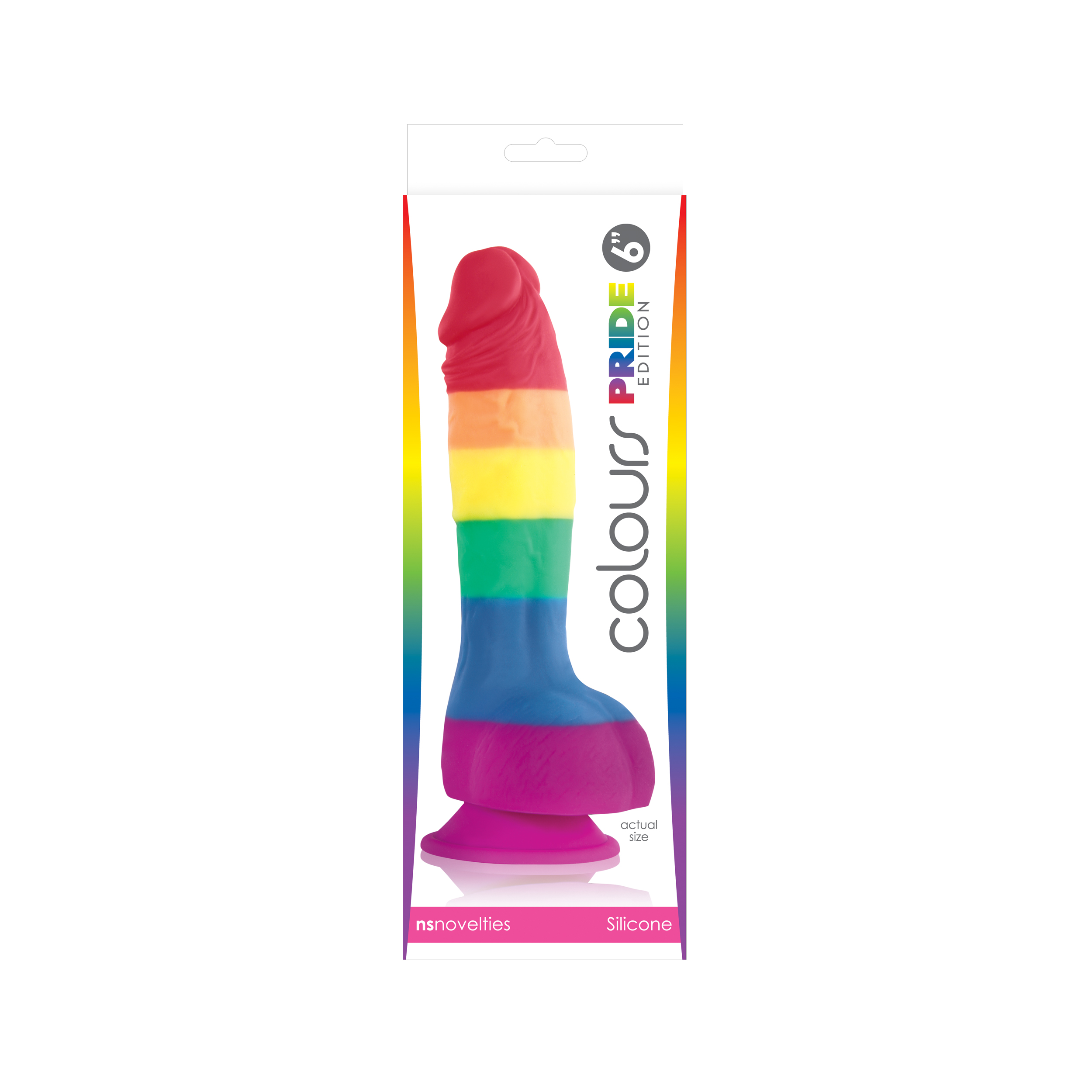 56xQ2i4QZUqi3NT0q3ynkDbAea83dyCv Colours Pride Edition - 6 Inch Dong - Rainbow - Image 1