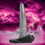 The Gargoyle Rock Hard Silicone Dildo - Silver - Image 6
