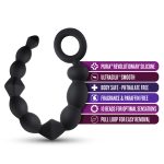 Anal Adventures Platinum - Silicone Beginner Anal Beads - Black - Image 3