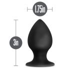 Anal Adventures - Platinum - Silicone Anal Stout Plug - Medium - Black - Image 3