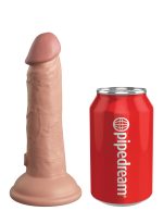 King Cock Elite 6 Inch Vibrating Silicone Dual Silicone Dual Density Cock - Light - Image 6