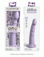 Dillio Platinum - Slim Seven 7 Inch Dildo - Purple - Image 2