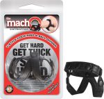 The Macho Collection v-Style Cock Ring and Ball Divider - Black