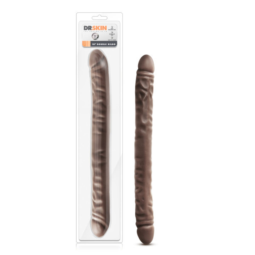 5eYnBq1OxlufiPiU7G4Juzp9rOsgyuCN Dr. Skin - 18 Inch Double Dildo - Chocolate - Image 1