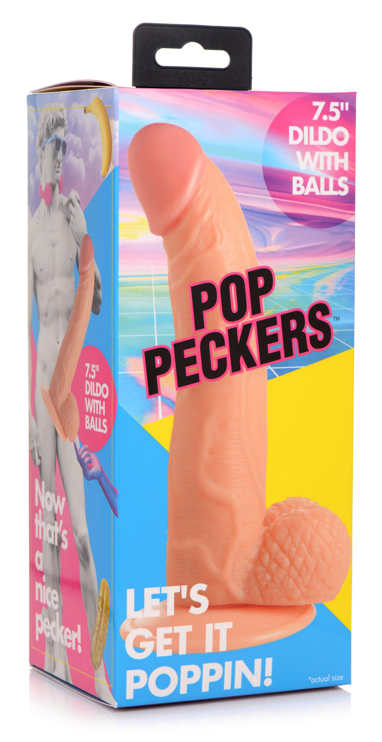 5g5xcRGUU1tOjPa6daYU1Z8P2F25eK0N Pop Pecker 7.5 Inch Dildo With Balls - Light - Image 1