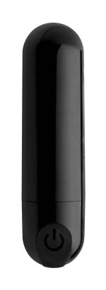 10x Rechargeable Vibrating Metallic Bullet - Black - Image 3