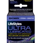 Lifestyles Ultra Lubricated With Spermicide - 3 Pack